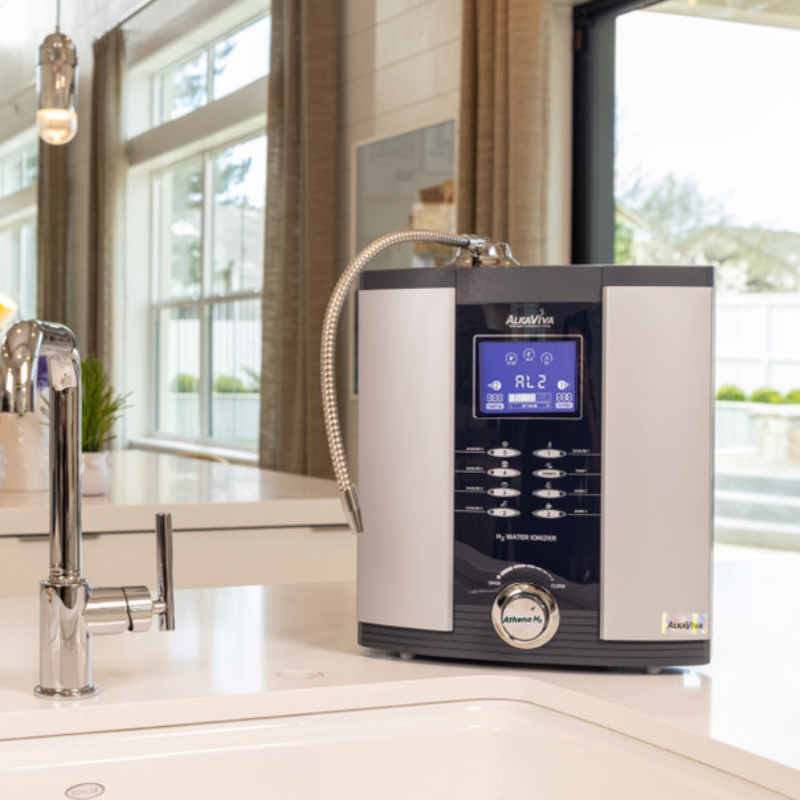 Kitchen sink with Alkaviva Athena H2 Hydrogen water ionizer 