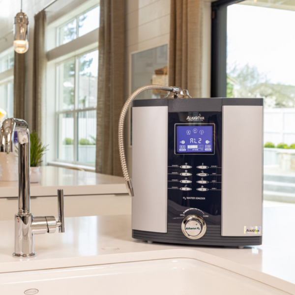 Kitchen sink with Alkaviva Athena H2 Hydrogen water ionizer 
