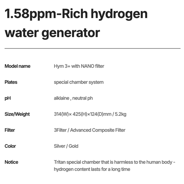 Premium Hydrogen Water Generator System
